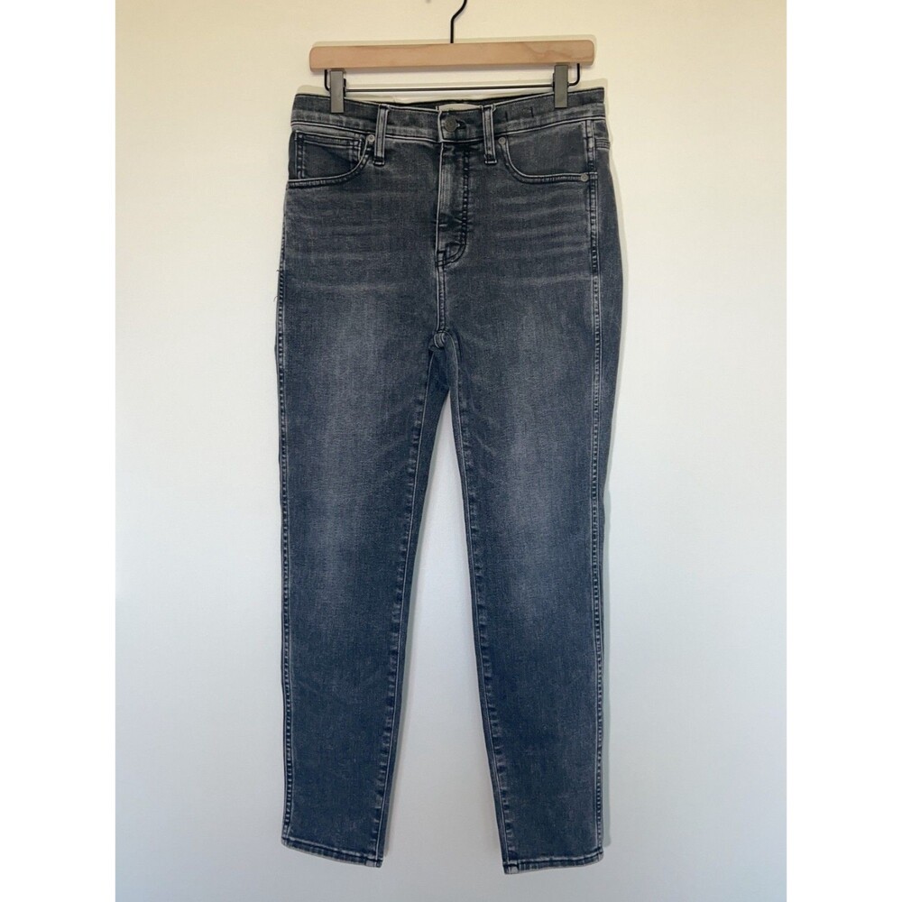 Madewell 10" High-Rise Skinny Jeans, Gray Wash – Size 29